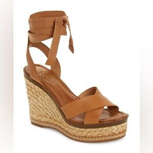 Vince Camuto Brown Wedge Sandals